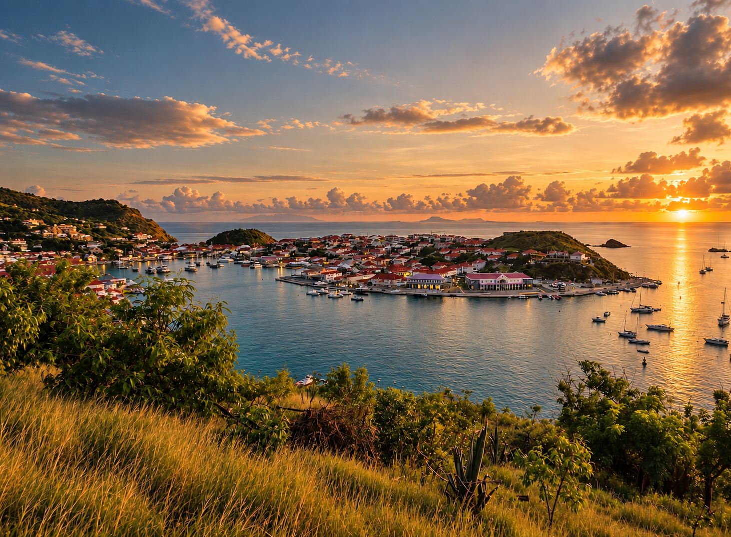 Gustavia, Saint-Barth at sunset