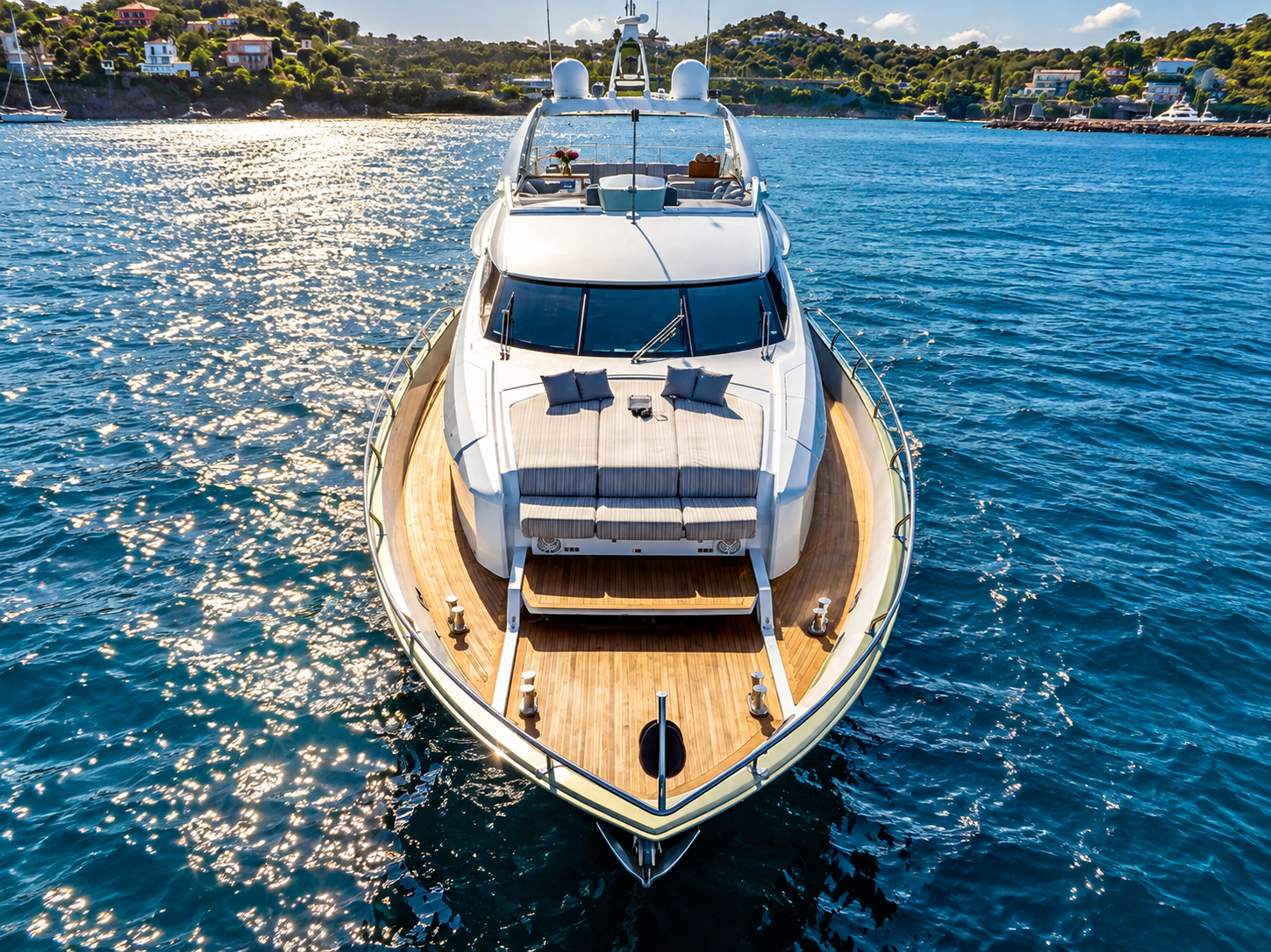 Luxury yacht in the Caribbean